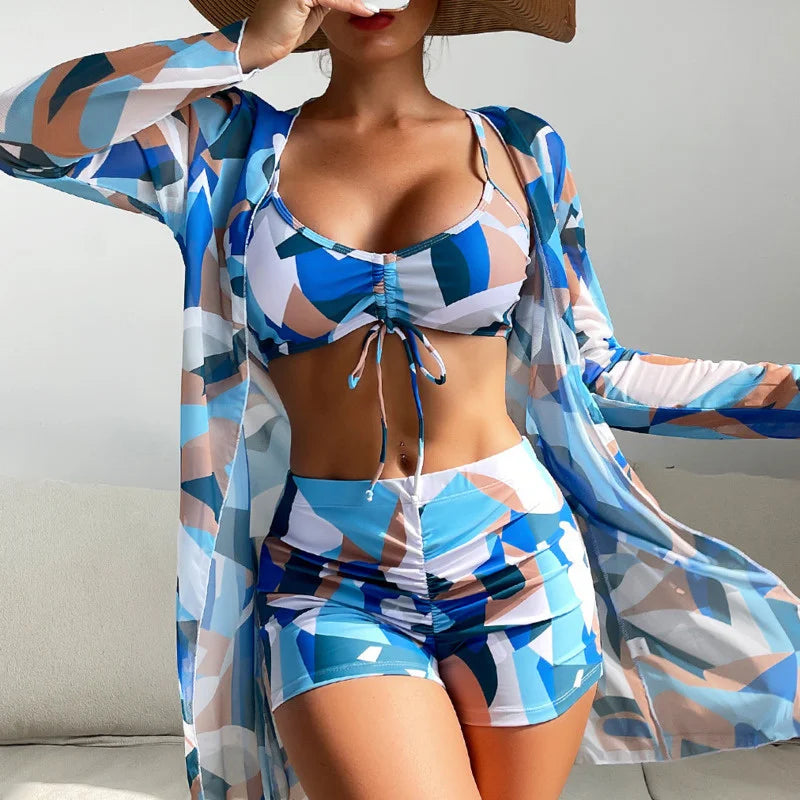 Conjunto Push-Up Cintura Alta com Saída Manga Longa