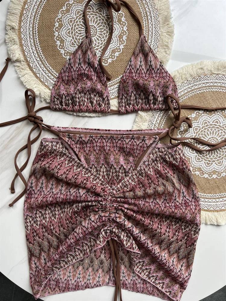 Conjunto Folhas Multicores com Saia
