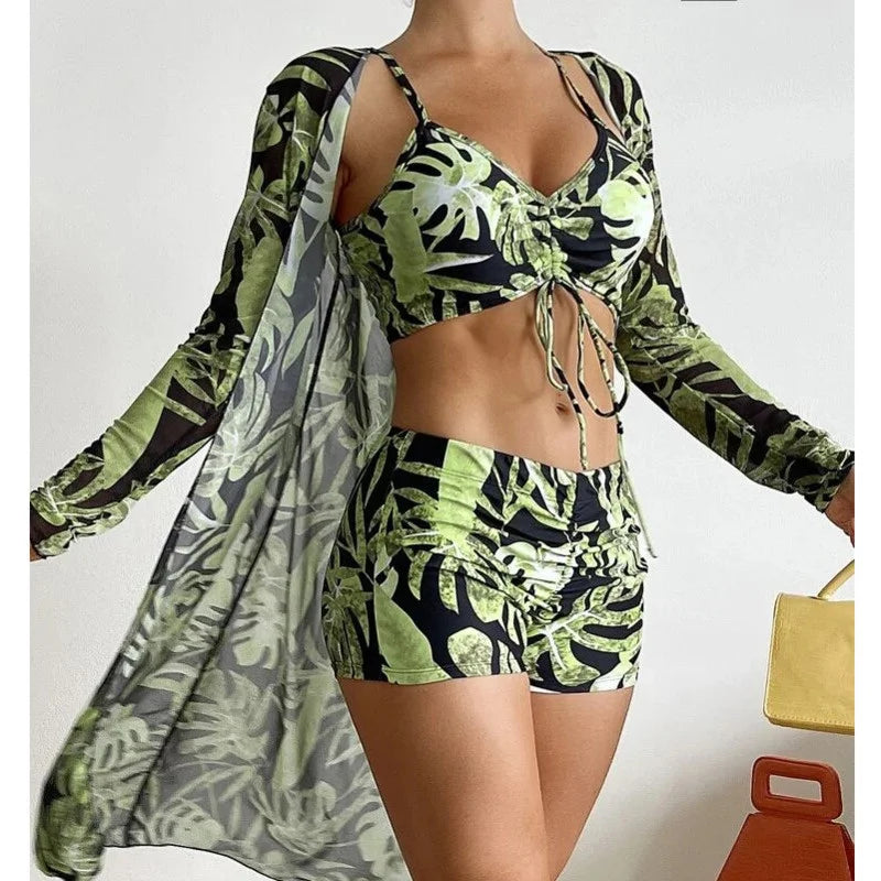 Conjunto Push-Up Cintura Alta com Saída Manga Longa